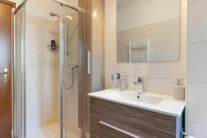 Ένα μπάνιο στο Appartamento Verde-Blu