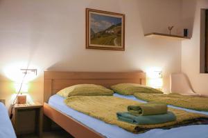 Ένα ή περισσότερα κρεβάτια σε δωμάτιο στο Triglav NP Apartment - above Bled