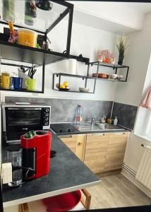 Kuchyň nebo kuchyňský kout v ubytování Chez Alain