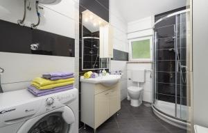 a bathroom with a washing machine and a sink at Villa Roberta by Villas Guide in Pazin +9 photos