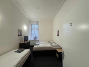 Postel nebo postele na pokoji v ubytování Penzion Zahrada Čech