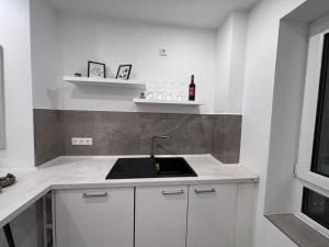 Kuchyň nebo kuchyňský kout v ubytování Heide-deluxe