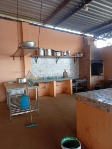 Kuchyň nebo kuchyňský kout v ubytování Espaço relax