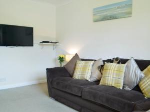 TV a/nebo společenská místnost v ubytování Hayscastle Farmhouse