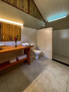 Koupelna v ubytování Pousada O Bosque