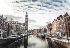 Nespecifikovaný výhled na destinaci Amsterdam nebo výhled na město při pohledu z hotelu