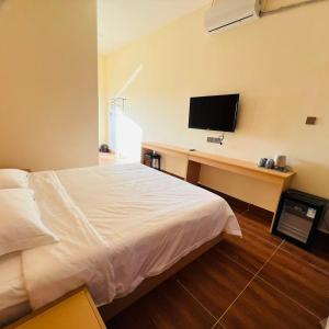 TV a/nebo společenská místnost v ubytování PANDA HOTEL Vientiane + 11 fotografií