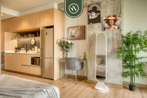 Køkken eller tekøkken på Stunning 1 BR Condo - Alameda Central - Downtown