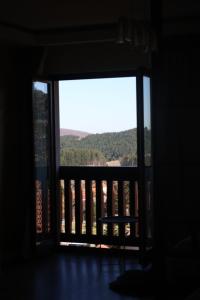 a room with a window with a view of a mountain at Apartment 11 - Free Parking in Zlatibor