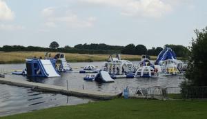 a group of inflatable rides in the water at The Silvan Lodge, Peace, Privacy, and Pure calm 