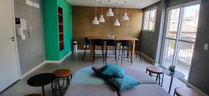 Χώρος καθιστικού στο Apartamento próximo ao Allianz Parque e Bola de Neve Lapa