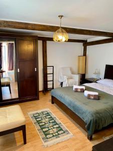 Postel nebo postele na pokoji v ubytování Casa dintre Brazi Colibita