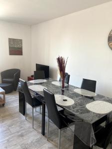 Posezení v ubytování Aux Portes de Brisach