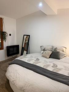 Ένα ή περισσότερα κρεβάτια σε δωμάτιο στο Cosy Room Trèbes