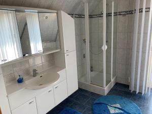 Ένα μπάνιο στο Ferienhaus-HirschRudel-Ferienwohnung-2 +10 φωτογραφίες