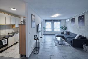 Kuchyň nebo kuchyňský kout v ubytování Wohlfühlnest St Leon Rot Aufzug Klima Balkon