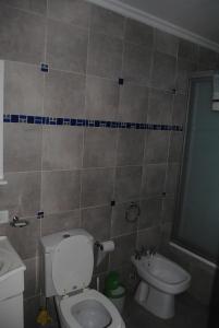 a bathroom with a toilet and a sink at Casa Mar de Ostende 3 Dormitorios 8 Pasajeros in Ostende