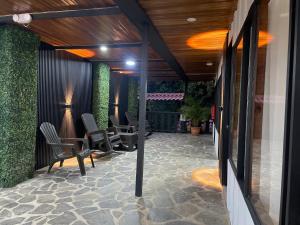 Patio nebo venkovní prostory v ubytování Cabinas Vista Al Golfo