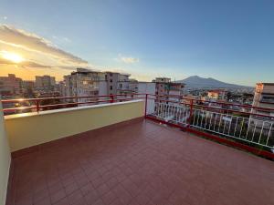 a balcony with a view of a city at B&B CaMa in Gragnano
