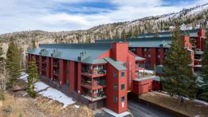 an aerial view of a hotel in the mountains at The Drift in Brian Head