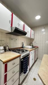 Kuchyň nebo kuchyňský kout v ubytování Nogal, cómodo y fresco alojamiento