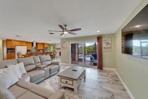 a living room with a couch and a table at Water front in Clearwater in Clearwater