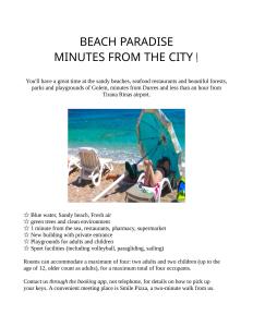 Un paraíso playero a minutos de la ciudad (folleto) en BEACH RIVIERA GOLEM West Durres Tirana airport SEA SIDE, en Golem