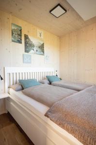 a bedroom with two beds in a room at Nature Living Koralpe in Sankt Stefan im Lavanttal