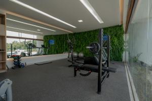 Phòng/tiện nghi tập thể dục tại Refúgio Sol e mar Studio Resort em Muro Alto