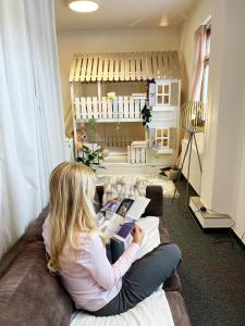 Χώρος καθιστικού στο Ferienwohnung Backstube bei Sinsheim 2 Erwachsene 2 Kinder