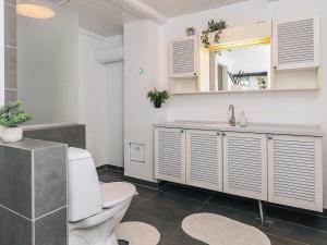 een badkamer met toilet en wastafel bij 8 person holiday home in Sakskøbing-By Traum in Sakskøbing +41 foto's
