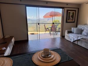 Et opholdsområde på Refúgio nas Montanhas