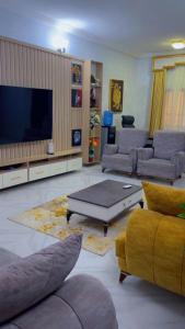 TV a/nebo společenská místnost v ubytování Benny rose apartment