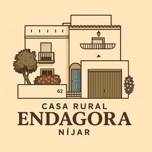 a building with the words casa rival endagogapa nira at ENDAGORA in Níjar