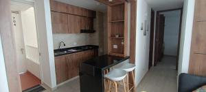 Kuchyň nebo kuchyňský kout v ubytování Apartamento en Villeta 2