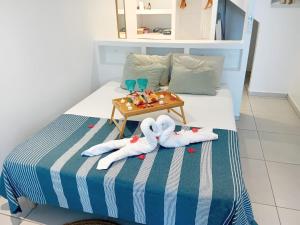 Ένα ή περισσότερα κρεβάτια σε δωμάτιο στο Cosy lodge