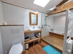 Ένα μπάνιο στο Gîte charmant avec terrasse, billard, et animaux acceptés - FR-1-496-377 +28 φωτογραφίες