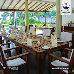 Restaurace v ubytování Crystal Villa Weligama