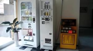 a refrigerator in a room next to a window at Business Hotel Tsuwano in Tsuwano +19 photos