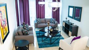 Χώρος καθιστικού στο 3 levels and 5 bedrooms penthouse with a great view