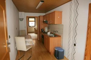 a small kitchen with a sink and a counter at Mönch in Harztor +17 photos