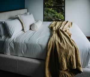 Postel nebo postele na pokoji v ubytování Sky Haus