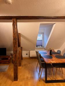 Χώρος καθιστικού στο Ferienwohnung am Westerntor Jule inkl Parkplatz