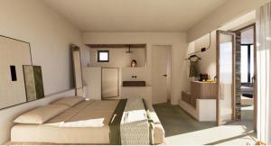 Ένα ή περισσότερα κρεβάτια σε δωμάτιο στο Faos Kea Boutique Hotel