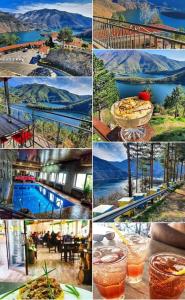 a collage of pictures of a resort with a pool at Complex Chilingira in Osikovo