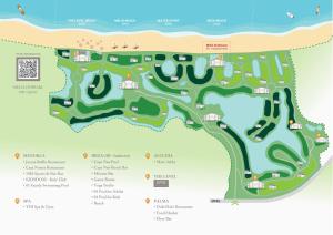 Un mapa detallado del complejo turístico en Melia Vinpearl Phu Quoc, en Phu Quoc