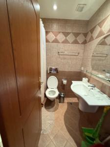 ボロヴェッツにあるStudio Royal Plaza sleeps 4 Prime location, distance to ski lift - 50Mのトイレと洗面台のあるバスルーム +30枚の写真