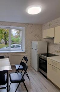 Kuchyň nebo kuchyňský kout v ubytování Pas Dianą 1 aukštas