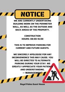 Certifikát, hodnocení, plakát nebo jiný dokument vystavený v ubytování Royal Palms Guest House