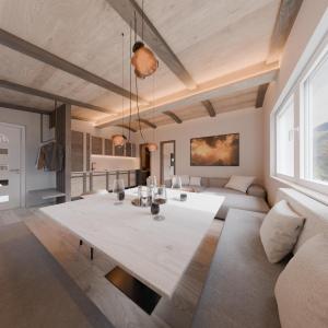 Ένα ή περισσότερα κρεβάτια σε δωμάτιο στο Landhaus Daum